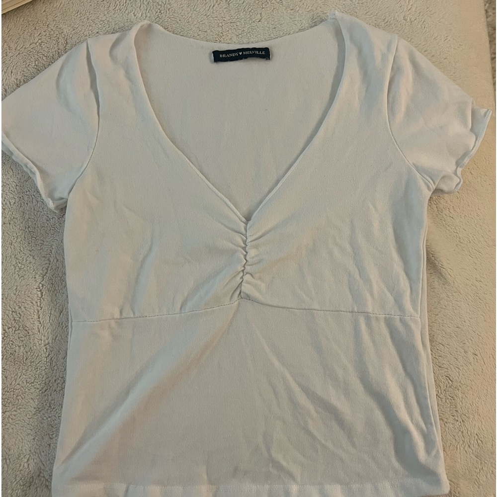 Brandy Melville white cop top